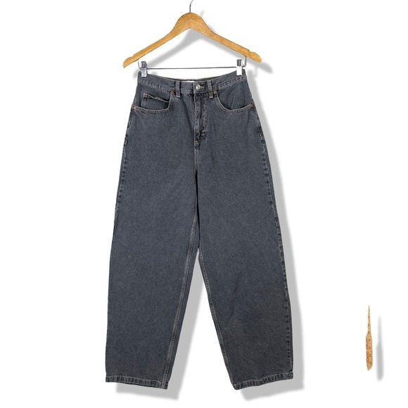 Topshop Denim - Topshop Baggy High Rise Denim Jeans Womens 28x29 Black Grunge Normcore Capsule